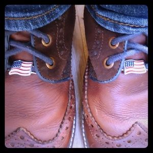5 Pair of Red Wing American Flag Lace Holders